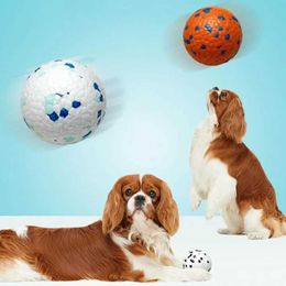 Kitchens Play Food Dog bite resistance ball toy with high elasticity rebound pet ball anxiety relief and unique 3D Protrusions chewing pet accessories S24516