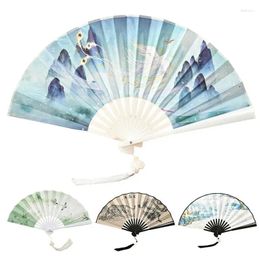 Decorative Figurines Hand Fan Foldable Chinese Folding Vintage For Women Flash Dance Decoration