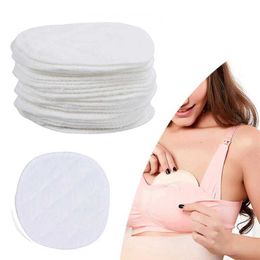 Breast Pads 6 pieces of 3-layer cotton reusable breast care pads waterproof washable soft pure absorbent baby breast feeding accessories d240516