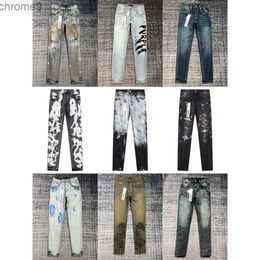 Mens Jeans Pruple Black Cargo Pants Designer Skinny Stickers Light Wash Ripped Motorcycle Rock Revival Joggers True Religions Casual 7ACJ