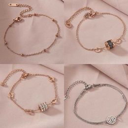 Couples exclusive bracelet for showing love New antifading blessing simple temperament light luxury with Original logo bvilgarly