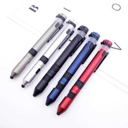 Travel Creative Outdoor Compass Tool Ball Pen Multi Functional 6-in-1 Light