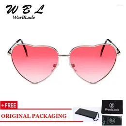 Sunglasses WarBLade Love Shape Heart Women Brand Design Retro Alloy Frame Sun Glasses Vintage Womens Mirror Sunglass