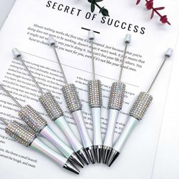 Sparkling Diy Colorful Beaded Pen with Unique Ab Colored Diamond Decoration Creative Gift Writing Art Beauty