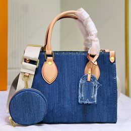 Designer -Tasche Frauen Handtasche Einkaufstasche Denim Canvas Umhängetasche Luxus Handtaschen Leder Mode Cross Body kleine Beutel Brieftasche Münzgrundstück Vintage Jacquard Tasche