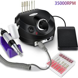 35000RPM Electric Nail Drill Professional Manicure Machine Sander Set Bit Portable Salon Polisher Equipment 240509