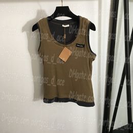 Women Letter Vests Designer Tank Tops Black Gray Singlets Summer Brown Jumpers Fashion Casual Sport Sleeveless Tees