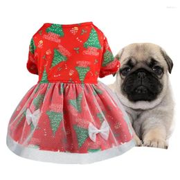 Dog Apparel Christmas Dress For Halloween Cat Outfit Pet Clothes Girl Puppy Turtleneck One-Piece