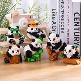 Blocks Creative DIY evaluation of cute animals mini Chinese style animal panda building blocks educational WX564125