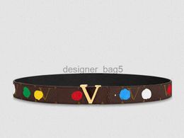 Mirror Quality Designer Belts 38mm Reversible Painted Dots Waist Belt 80-125cm Genuine Leather Belt For Men Women With Dust Bag Box