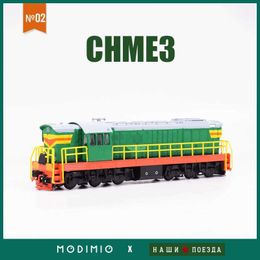 Diecast Model Cars New Soviet second-generation CHME3 diesel locomotive die cast 1/87 Russian train switch plastic model JLKN002 WX