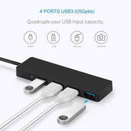 USB 3.0 HUB HUB Multi USB Splitter Expander Multiple USB 3 Hab on / Off Switches Ac Adapter Cable Splitter for Pc Laptop