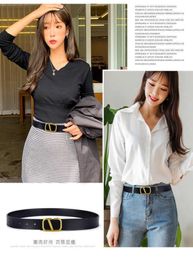 Womens Belt 30CM Letter V Smooth Buckle Business Casual Waistband Luxury Brand Jeans Dress Decorative Belt Whole2146793
