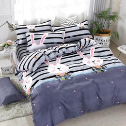 Bedding Sets High Quality Kawaii Strawberry Pattern Set Bed Linings Duvet Cover Sheet Pillowcases 4pcs/set 49