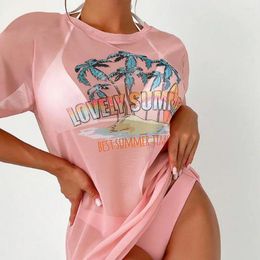 Women's Swimwear Bikini Set With No Steel Support Sexy Stylish Tropical Print Lace-up Detail Cover Up For Summer