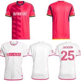 2023 2024 Football Shirts Primary Home Red Away WhiteStl City SC Jerseys MLS Soccer Kids Kit Man Mor League Couence LOWEN KLAUSS JACKSON