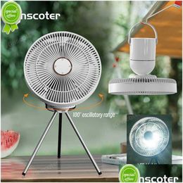Other Home & Garden New Electric Oscillating Fan Rechargeable Desktop Circator Wireless Ceiling Cam Tent With Remote Control Led Light Dhiyd