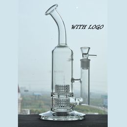 Thick Glass Bong Hookahs Shisha Stereo Matrix perc glass water bongs Smoke Water Pipes Heady Dab Rigs with 18mm Bowl