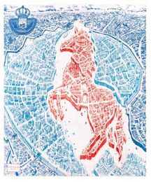 POBING Manual Hand Rolled Twill Silk Scarf Women Horse Map Square Scarves Echarpes Foulards Femme Wrap Lady Bandana Hijab 90CM 2016378722