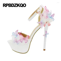 Dress Shoes Plus Size 14cm 11 43 Rhinestone Open Toe Unique Sandals Super Pumps High Heels Ivory Wedding Crystal Crossdresser Platform