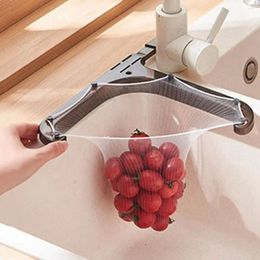 Kitchen Storage Adjustable Sink Triangular Drain Rack Plastic Hanging Philtre Net Space-Saving With Strainer Food Residue
