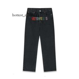 Vetements Men S jeans Donne di alta qualità Real di alta qualità Ricordato Pantaloni a gamba dritta casual 230823 7521