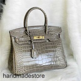 Women's Platinum Bags Cowhide Bag Crocodile Bag Quality Fashion Handheld One Shoulder Crossbody Bag PSBS