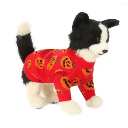 Dog Apparel Puppy Sweater Costume For Halloween Dogs Fall Decor Cloth Pumpkin Cat Clothes Small Medium Puppsy Warm Pet Accessories