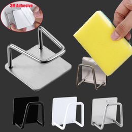 Kitchen Storage High Quality Sink Sponge Holder Rack Wall Adhesive Pot Lid Drainer Drying Door Towel Hanger Hook Multi-purpose