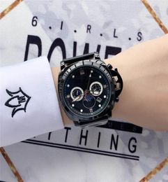 All Subdials Work Luxury Mens Top Brand Designer Watches Quartz Stainless Steel Strap Wristwatches Automatic Date Watch Men Clock8139301