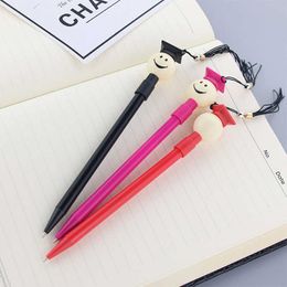 Cute Creative Doll Head Ballpoint Pen Graduation Bachelors and Masters Award Doctoral Hat Signature