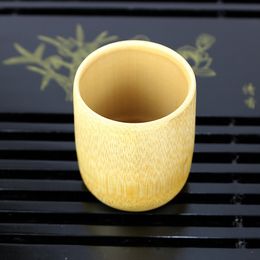 Handmade Natural Bamboo Tea Cup Juice Cold Drink Milk Tea Cups Party Barbecue Beer Mugs Travel Portable U-shaped Gargle Mug BHFF8663