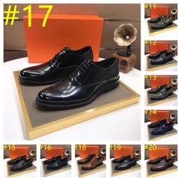 2024 Italienische Mode Business Kleider Mann Schuhe Klassische Leder-Suits Shoss Mode Schnürschuhe Männer Oxfords Größe 38-46