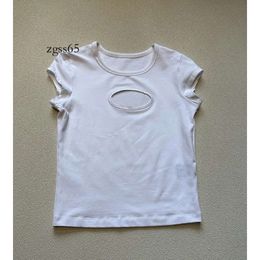 Designer Womens Tops T Shirts Knits Tees Regular Cropped Tanks Top O Neck Jersey Embroidered Cotton-Blend Sleeveless Hollow Out Shorts Suit 993