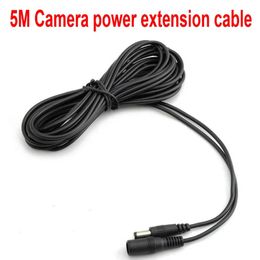 2024 5M Camera Power Extension Cord 12V DC Power Cord 5.5/2.1mm Male Female Power Adapter Extension Cable CCTV Camera Extend Wire for CCTV