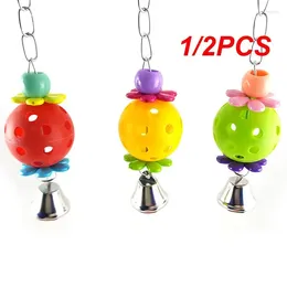 Other Bird Supplies 1/2PCS Colours Pet Parrot Toy Egg Bell Ball Hanging Petal Beads Home Decroation Sale