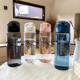 Water Bottles 780ml Sports Transparent Bottle Portable Gym Travel Clear Leakproof Drinking Food Degree Plastics Frosted