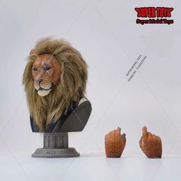 Action Toy Figures Mostoys MS2302 1/6 Scale Beast Series Lion Head Sculpture 2.0 Chest Base Cl Replacement Hand Fit 12 inch Action Picture Body Model S2451536