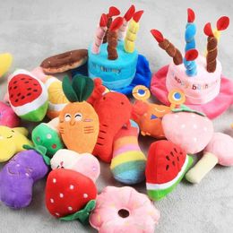 Kitchens Play Food Pet toys plush compression toys bite resistant cleaning dogs chewing dogs training toys soft bananas bones vegetables fruits pet products S24516