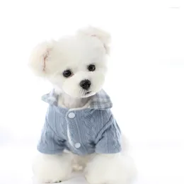 Dog Apparel Cat Sweater Pocket Cotton Vest Clothes For Small Dogs Teddy Puppy Jacket Pet Clothing Autumn And Winter Coat
