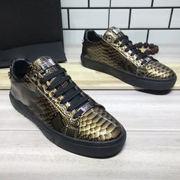 Philipe Plein Shoes Luxury Brand Sport Sneakers For Men Famous Designer Shoe Light Fashion High Quality Business Scale Leather Metal Skulls PP Pattern Scarpe