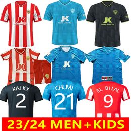 23 24 Almeria Soccer Jerseys 2024 RAMAZANI DYEGO SOUSA AKIEME CHUMI SADIQ SAMU JUAN VILLAR Home Away men kids kit set Football Shirts RIVERA P.GARCIA KRAVETS J.BERROCAL