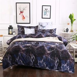 Bedding Sets Home Textiles Marble Pattern King Size Duvet Cover Set 2/3pcs Bed Twin Quilt Linen