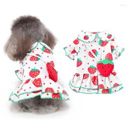Dog Apparel Summer Shirt Costume Fruit Printing PatternPuppy Kitten Skirt Dress For Small Dogs Accessories