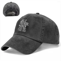 Ball Caps Old School BikerDenim Baseball Cap And Loud I Skull Female Male Trucker Hat Spring Stylish Outdoor Gym Sun Visor