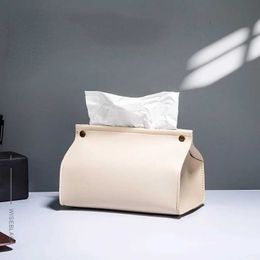 Tissue Boxes Napkins Leather tissue holder home paper towel storage box detachable tissue box home office living room car cardboard box J240514