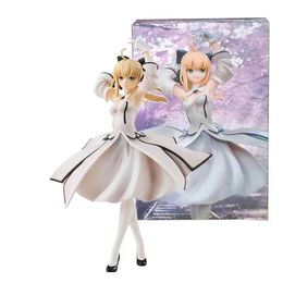 Action Toy Figures Japanese anime characters 22cm White dress PVC Action Figure Model Doll Toys Box packaging Exquisite Gift Y240516