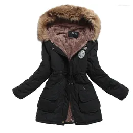 Women's Trench Coats Spring Autumn Winter Jacket Women 2024 Thick Warm Hooded Parka Mujer Cotton Padded Coat 3XL Casual Slim Female