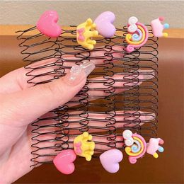 Hair Accessories Childrens hair comb broken hair clip fashionable and exquisite flower alloy girl bangs cute and cute flower clip new WX