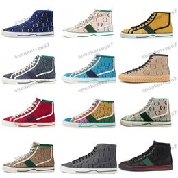 Designer Classic Outdoor Tennis 1977 Series Canvas shoes High Top Sneakers for men and women Vintage embroidered jacquard flat sneakers High and low top casual shoes